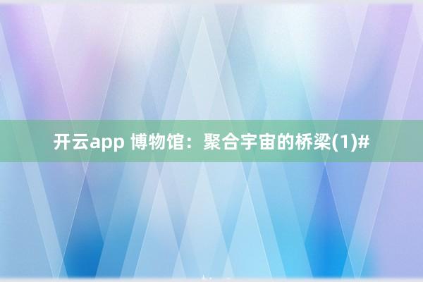 开云app 博物馆：聚合宇宙的桥梁(1)#