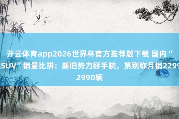 开云体育app2026世界杯官方推荐版下载 国内“中型SUV”销量比拼：新旧势力掰手腕，第别称月销22990辆