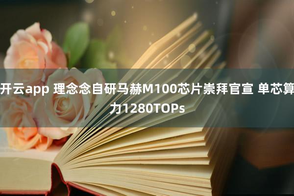 开云app 理念念自研马赫M100芯片崇拜官宣 单芯算力1280TOPs