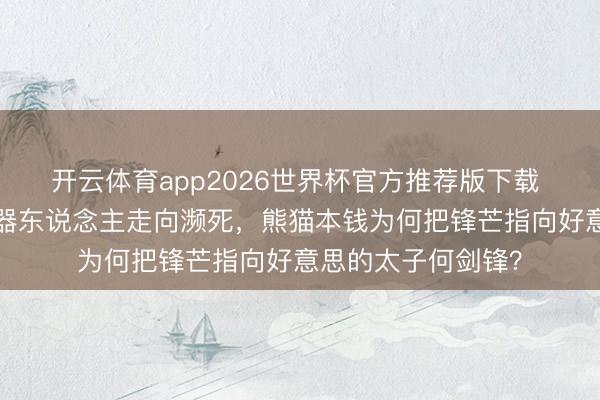 开云体育app2026世界杯官方推荐版下载 融资6亿的盈合机器东说念主走向濒死,熊猫本钱为何把锋芒指向好意思的太子何剑锋?